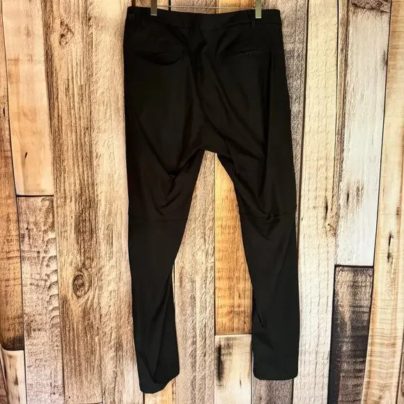 Lululemon Commission Pant Mens Slim Fit Black Size 36 Classic Versatile Stretch Chinos & Khakis